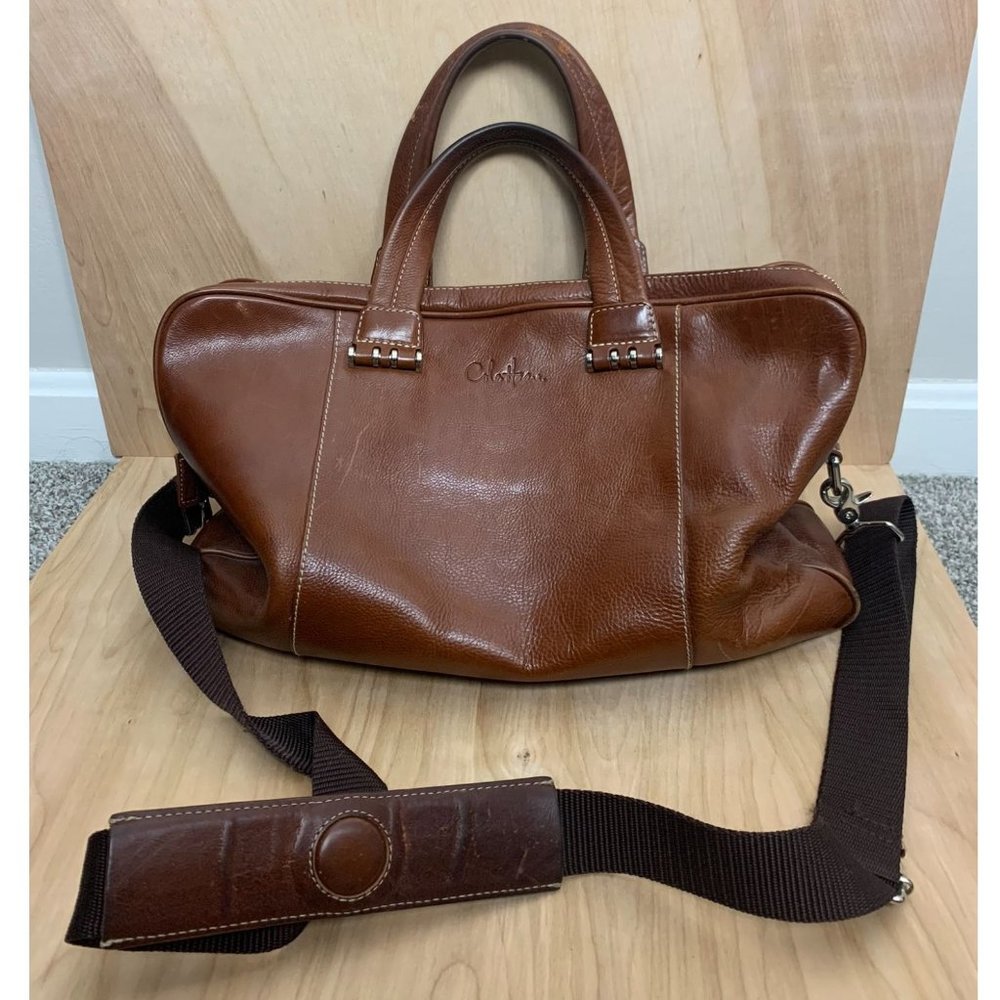 Cole Haan Unisex Leather Briefcase / Shoulder Bag